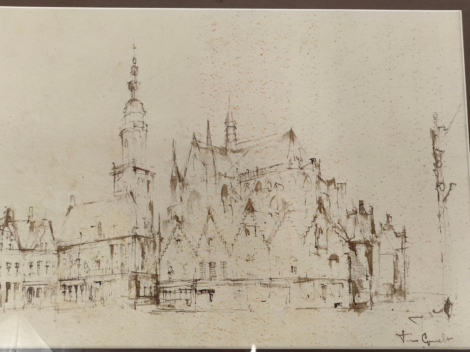 José van Gucht - watercolour - Veurne