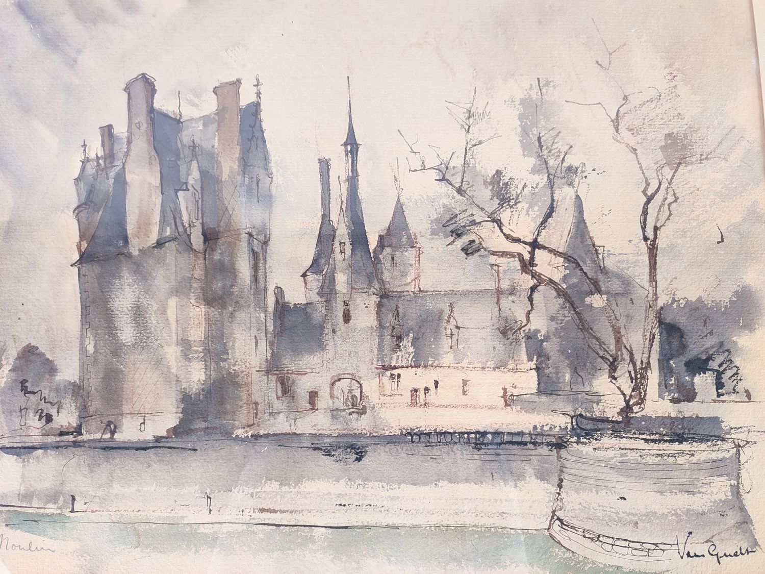José van Gucht - watercolour - Moulin