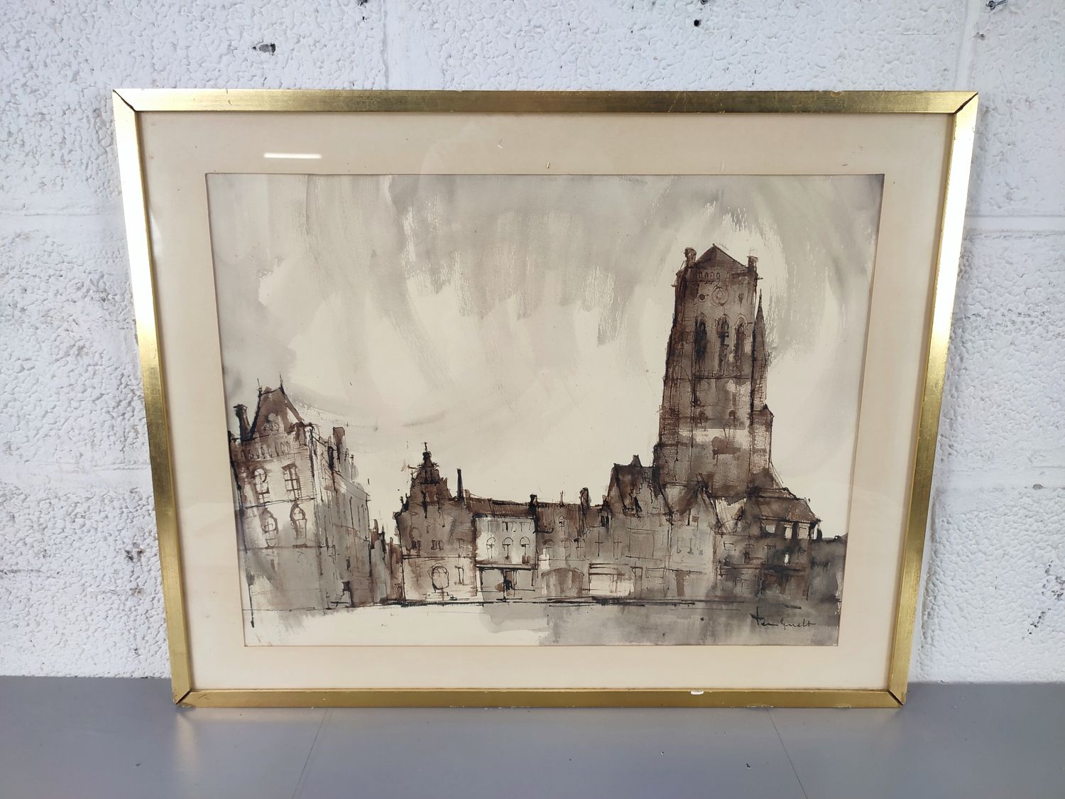 José van Gucht - watercolour - Veurne