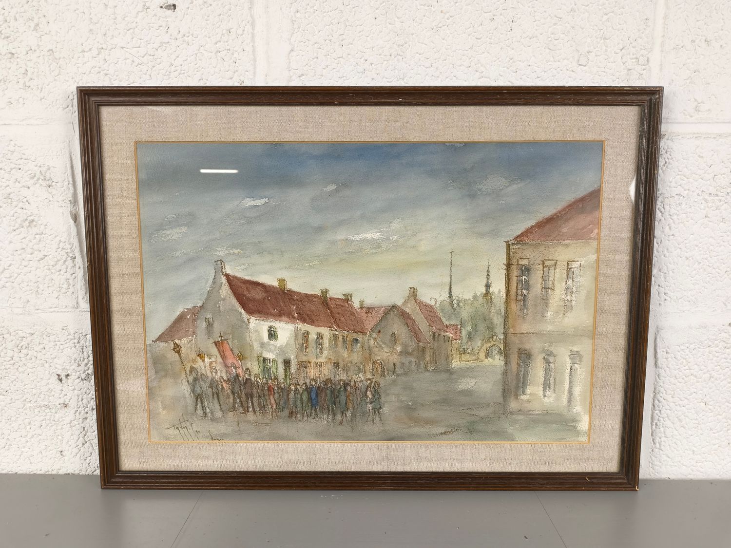 Georges Tahon - Watercolor - Procession Veurne