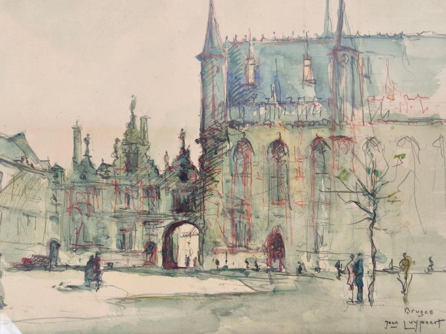 Jean Luypaert - watercolor - Bruges