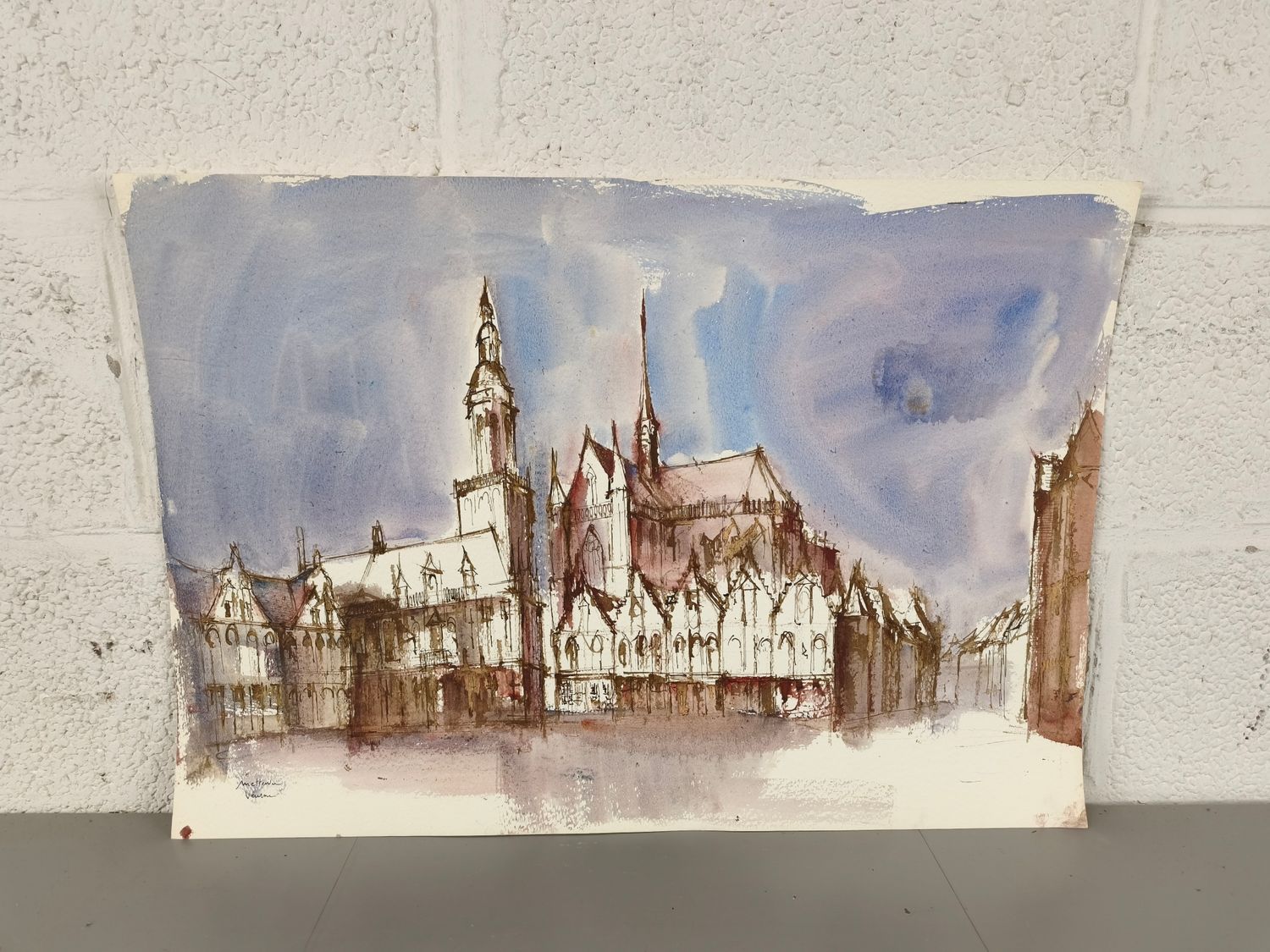 Michel Mettewie - watercolor - Veurne