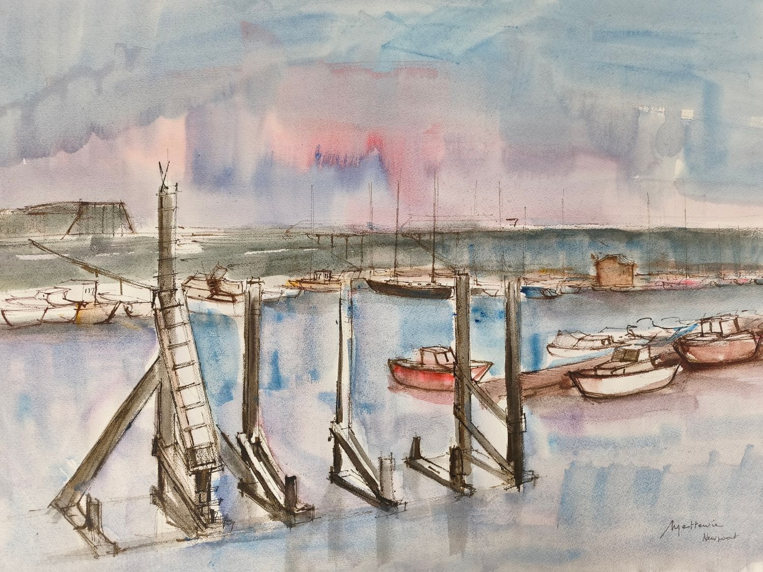Michel Mettewie - watercolor - Newport