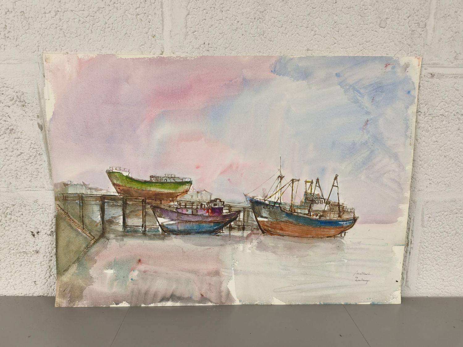 Michel Mettewie - watercolor - Seabruges