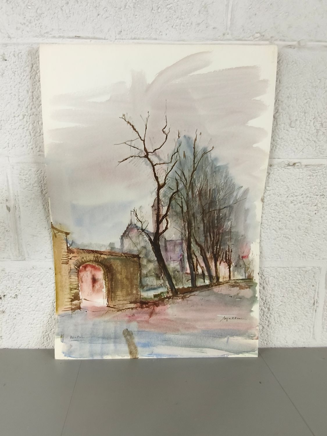 Michel Mettewie - watercolor - Houtem