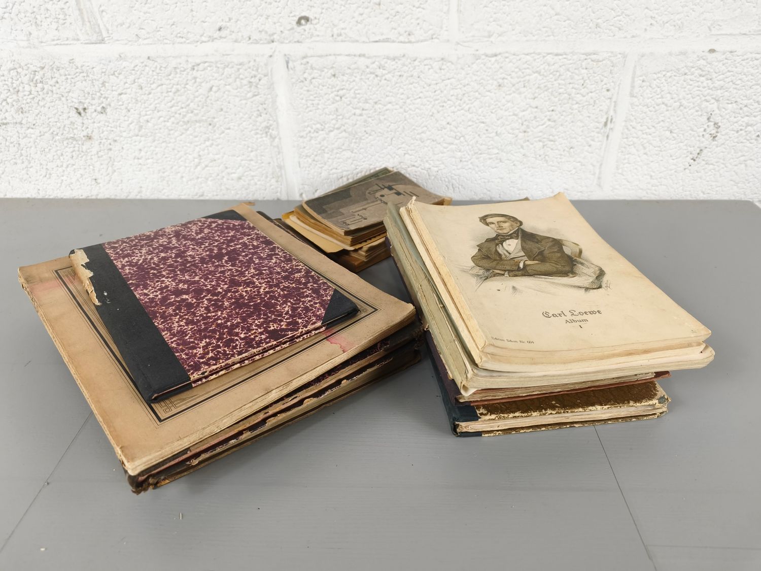 Old piano sheet music books