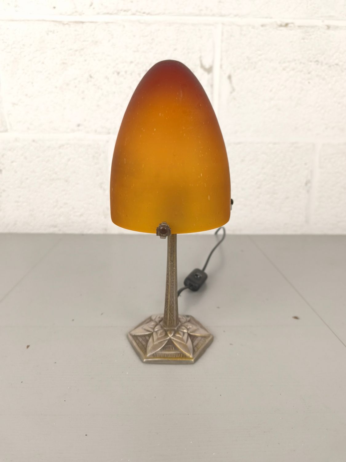 French art deco mushroom lamp