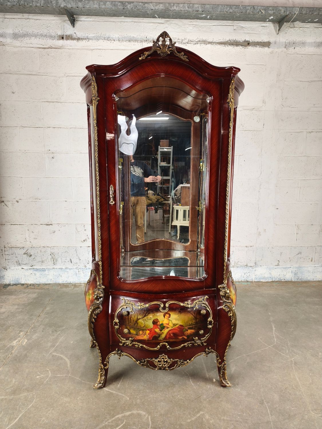 Large display cabinet in Louis VX style