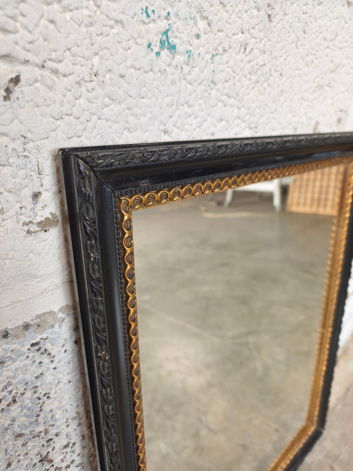 Mirror in black frame