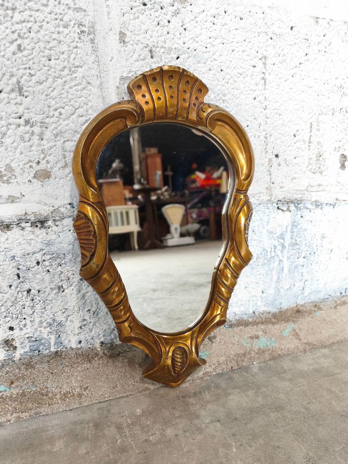 Small vintage gilded mirror