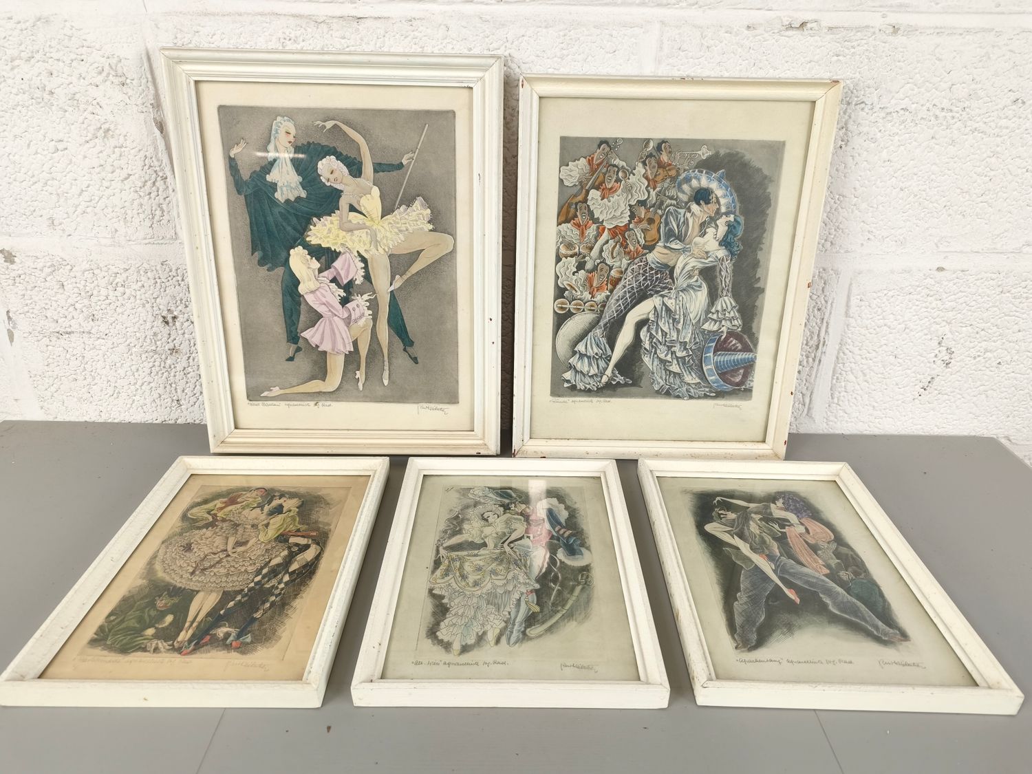 Kurt Hilscher - 5 etchings