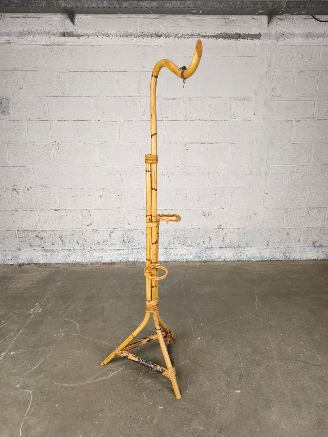 Vintage bamboo plant stand