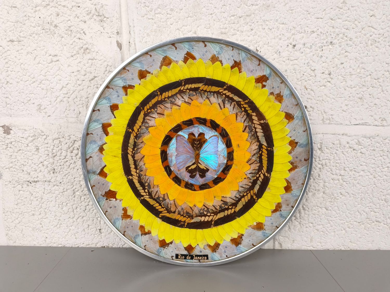 Vintage wall decoration with butterflies