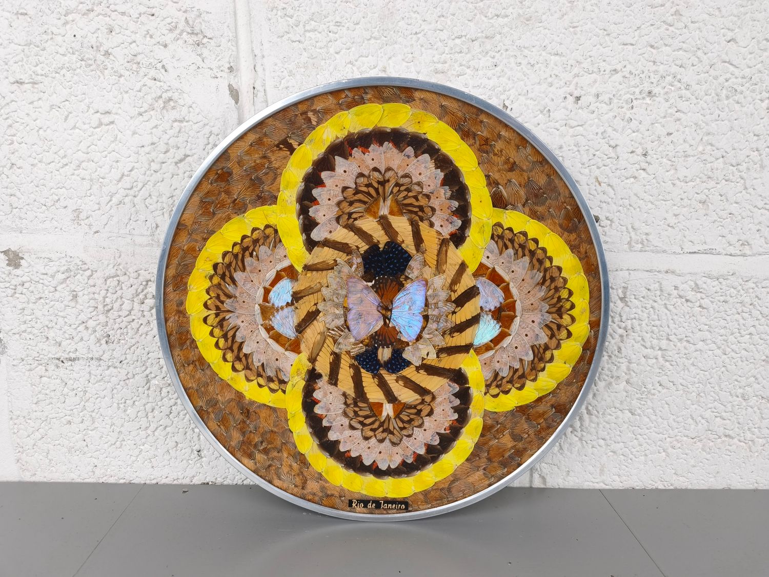 Vintage wall decoration with butterflies