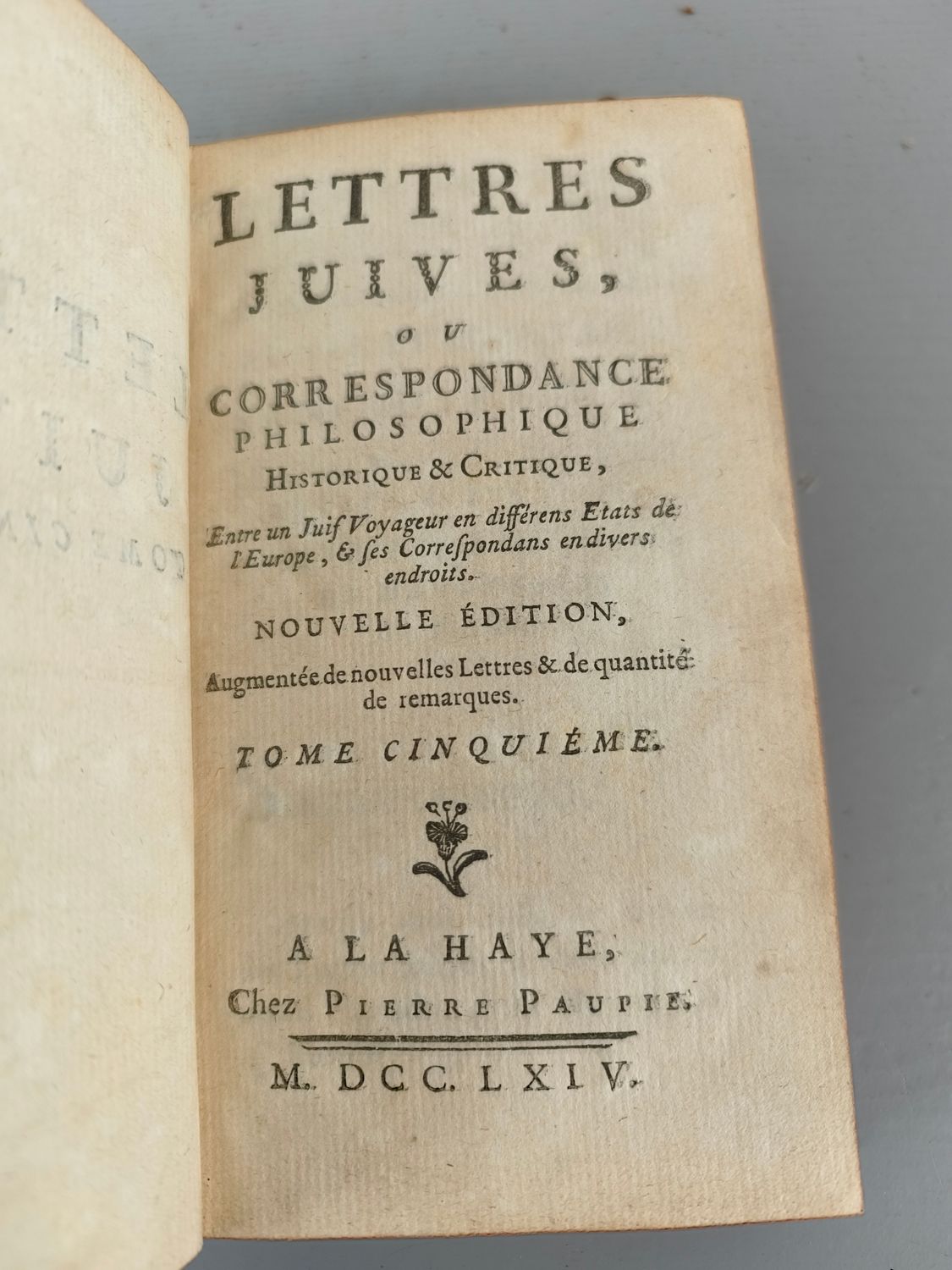 Boek - Lettres juives ou correspondance philosophique - 1764