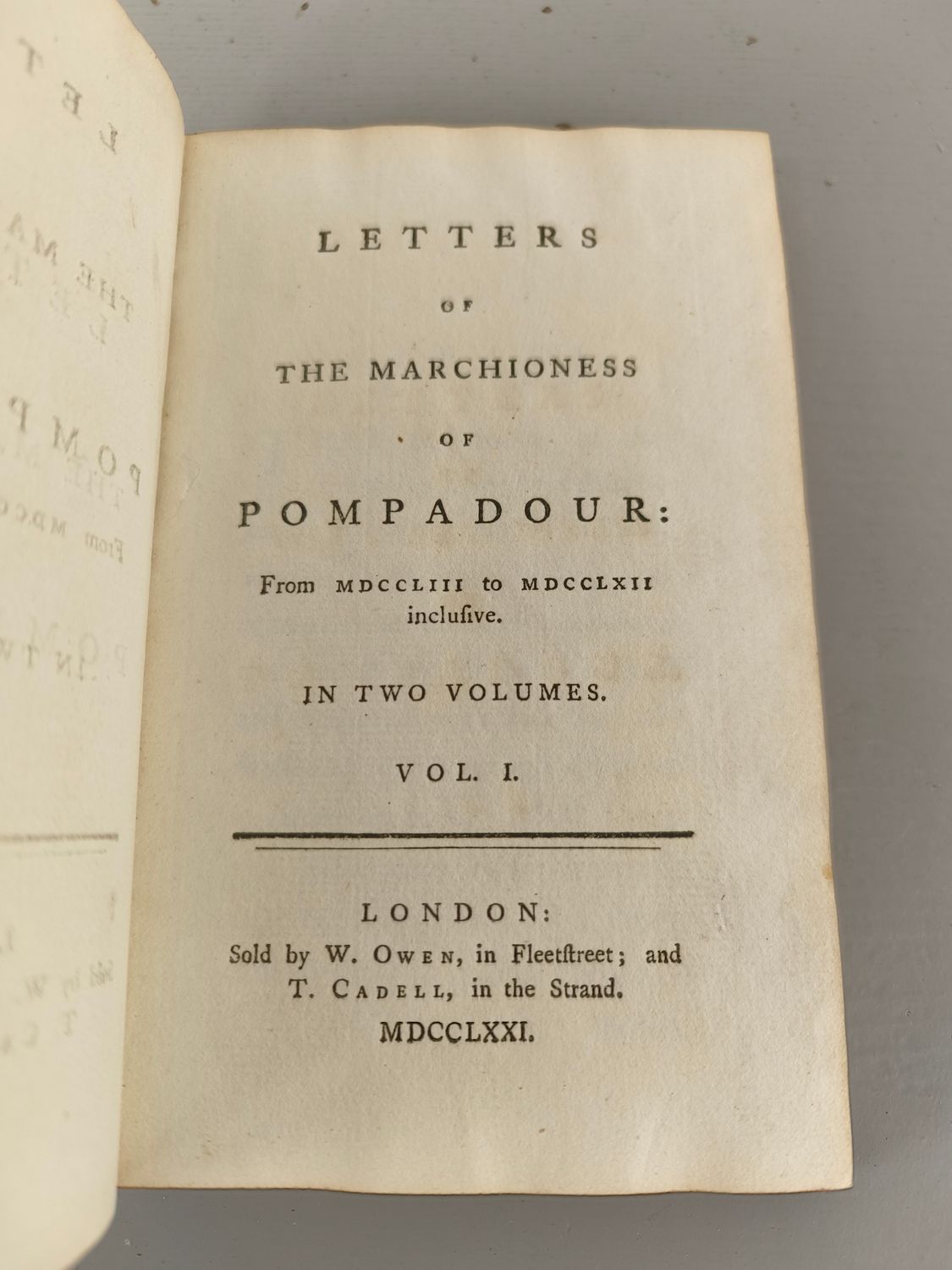 Boek - Letters of the marchioness of Pompadour - 1771