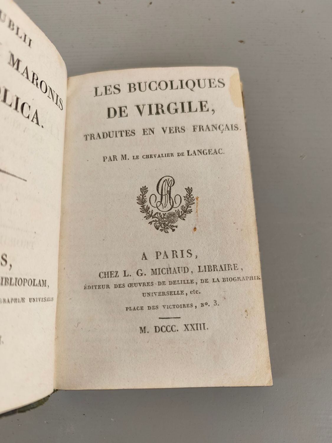 Boek - Les bucoliques de virgile - Le Chevalier - 1823