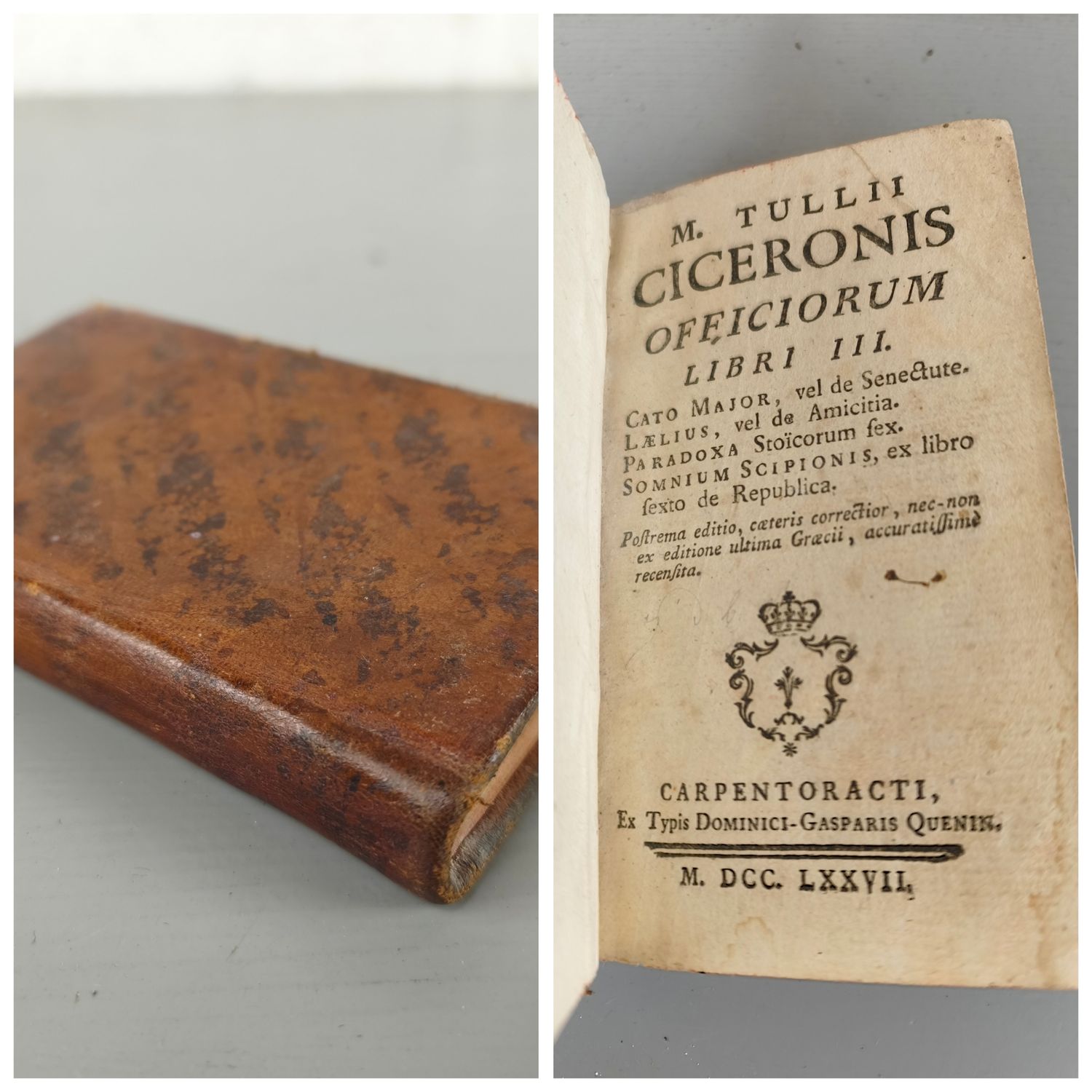 Boek - Offficiorum libri III - M. Tullii Ciceronis - 1777