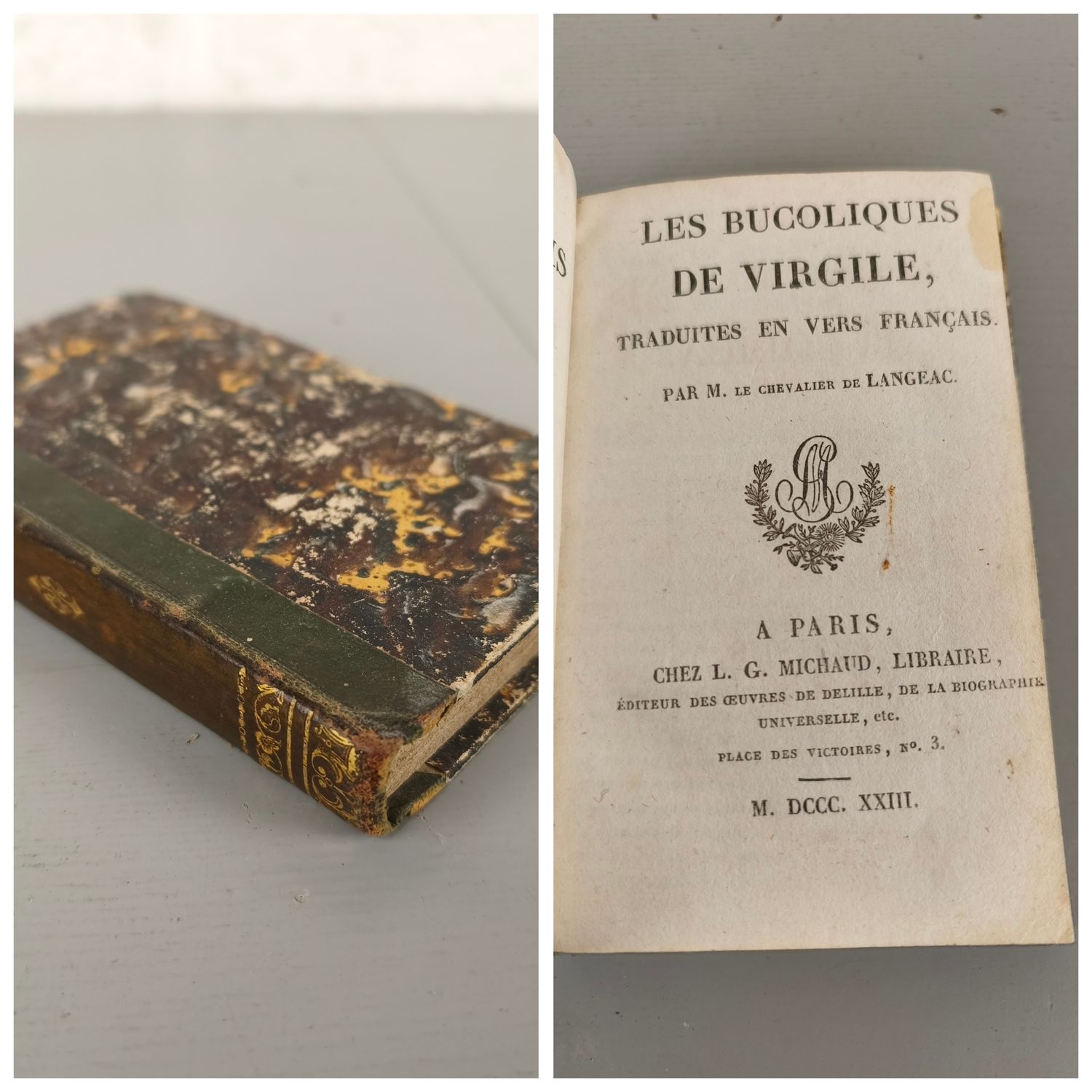 Boek - Les bucoliques de virgile - Le Chevalier - 1823