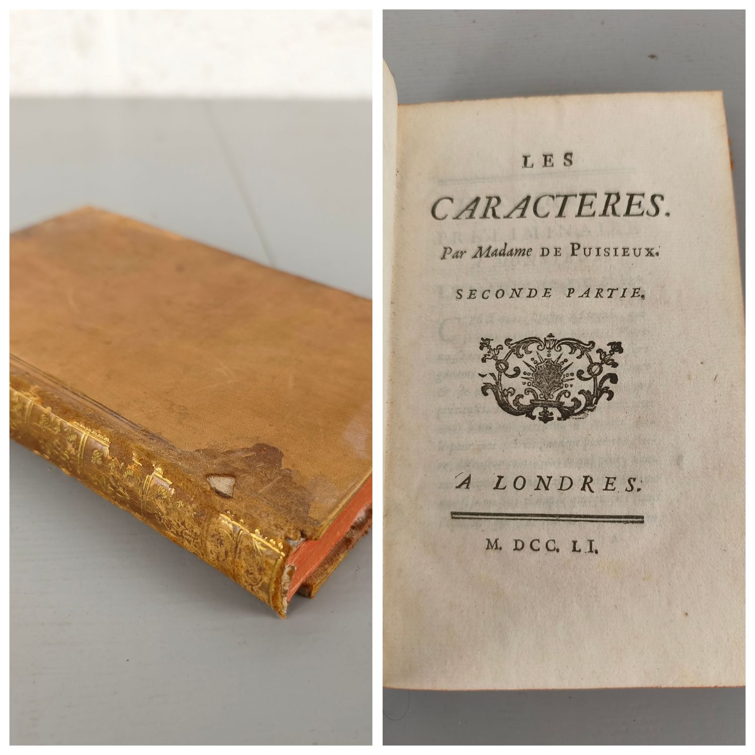 Boek - Les caracteres - Mme De Puisieux - 1751