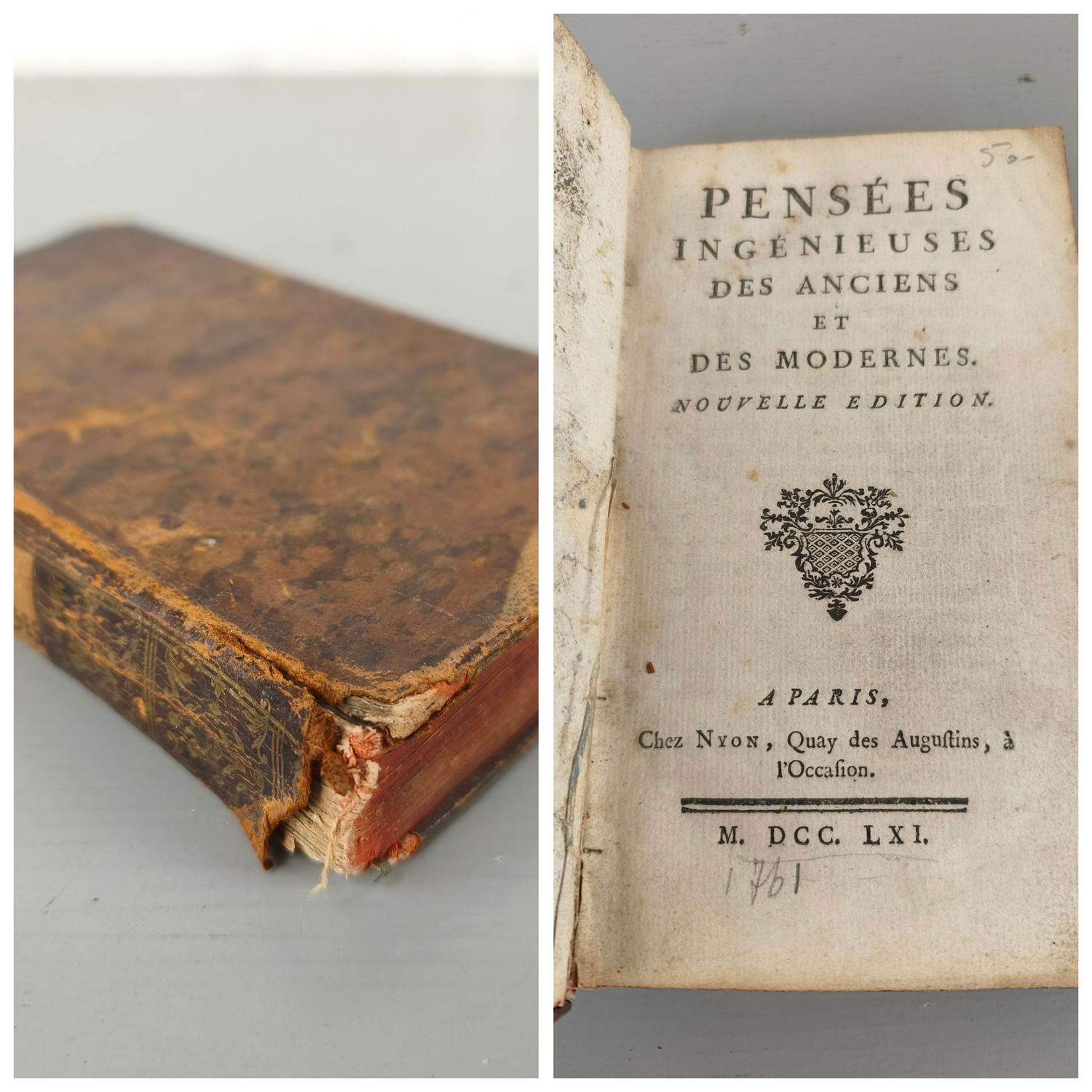 Boek - Pensées ingenieuses des anciens et des modernes - 1761