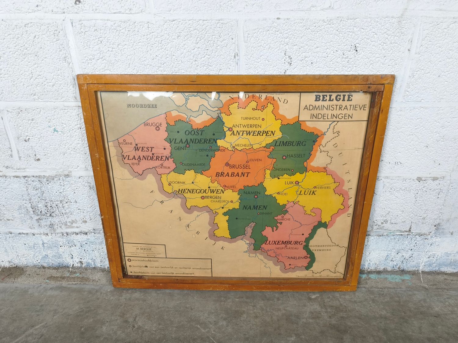 Wooden frame with school posters