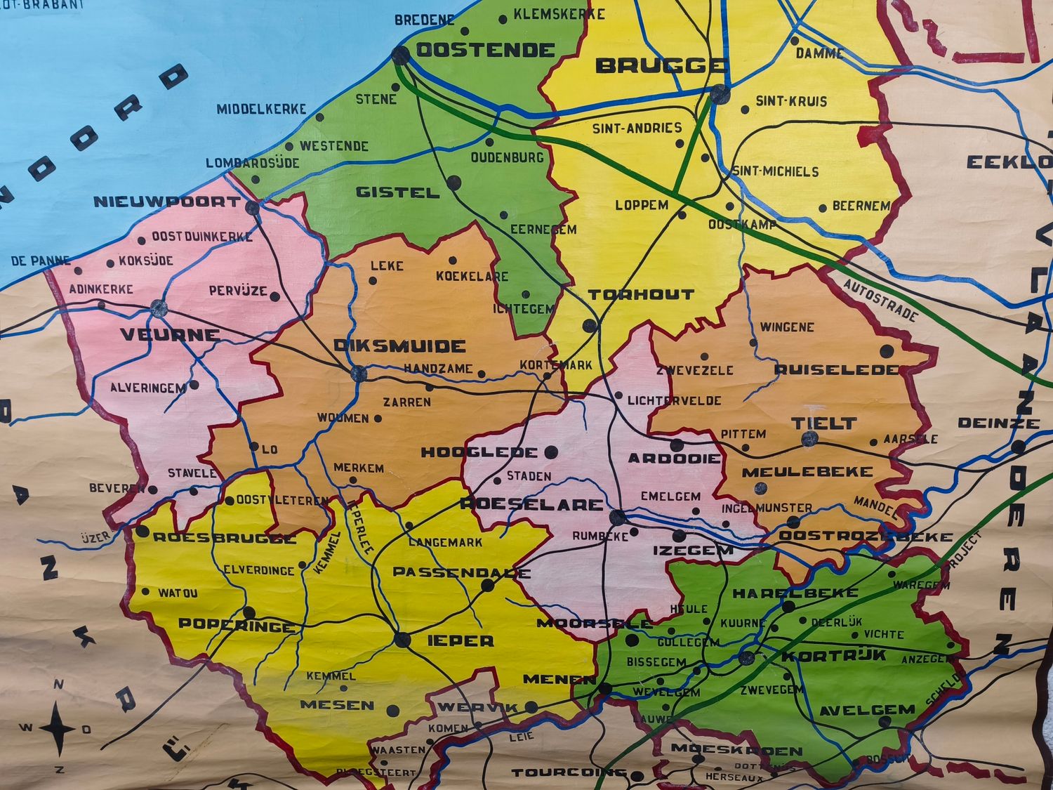 School map - West Vlaanderen