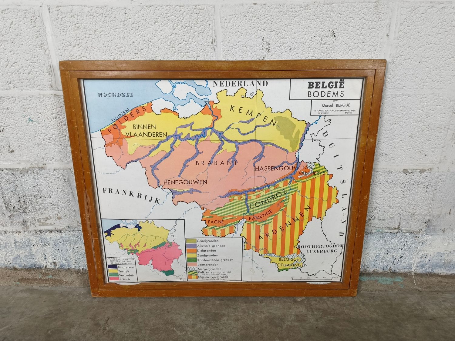 Wooden frame with school posters