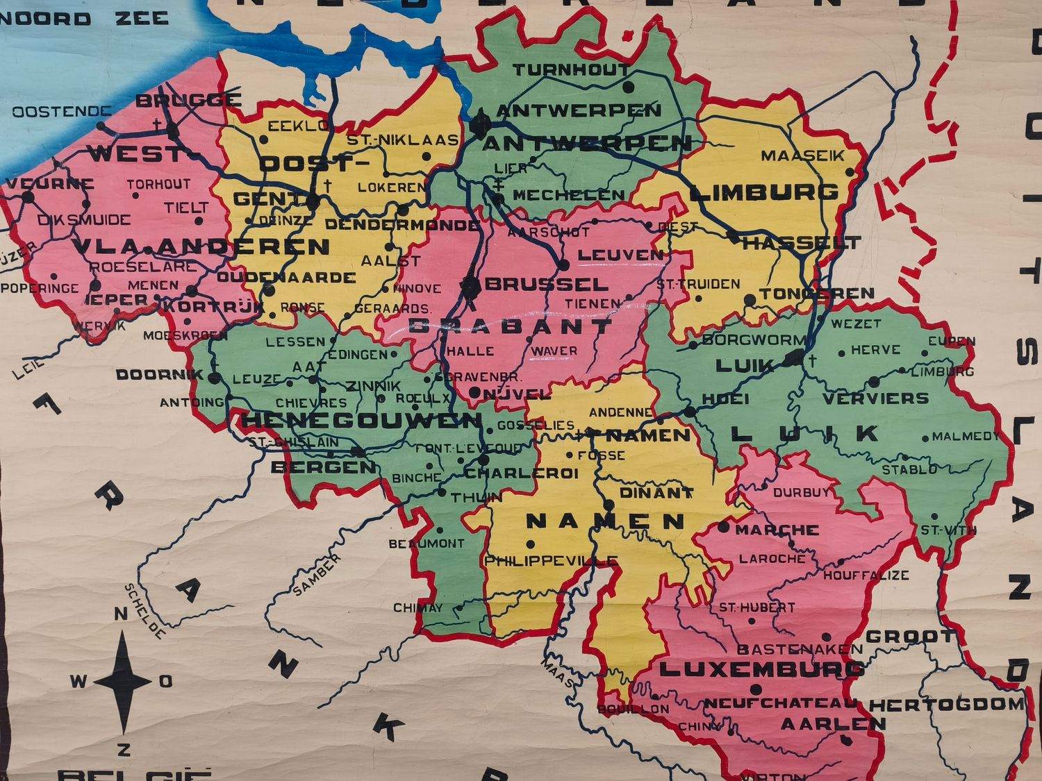 School map - Belgium