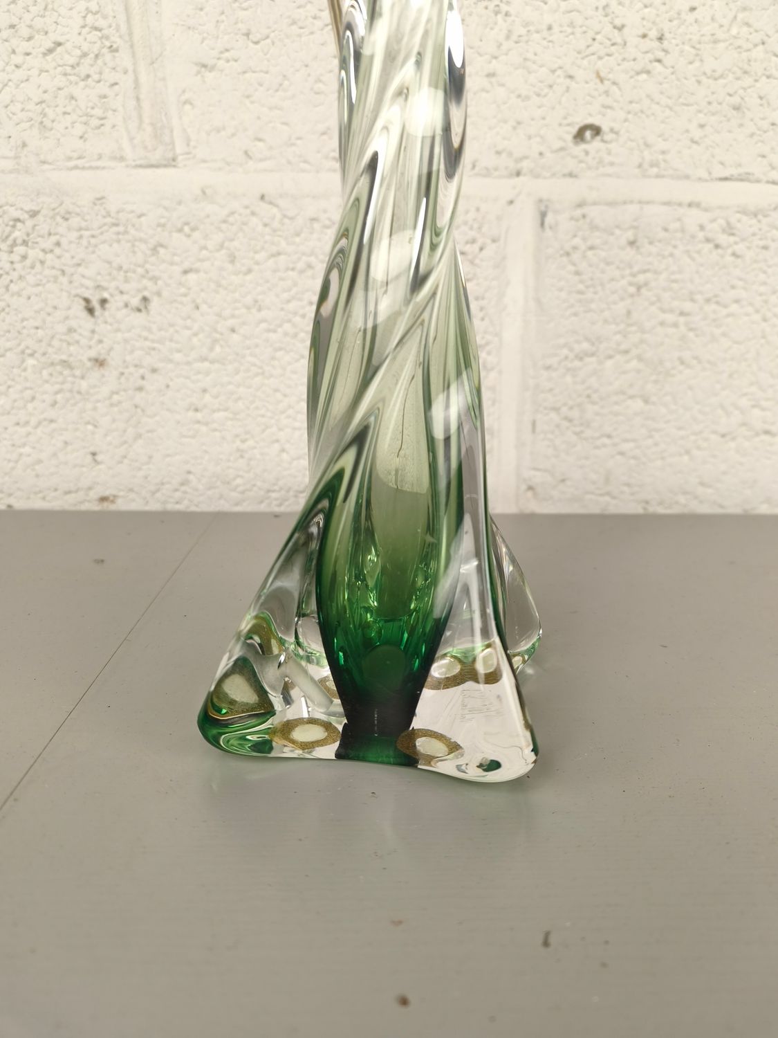 Crystal lamp base Val Saint Lambert