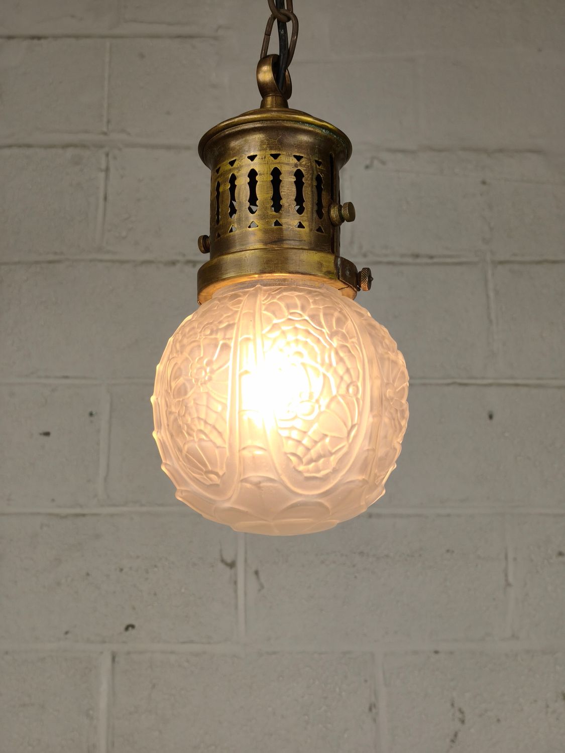 Antique art deco hall lamp