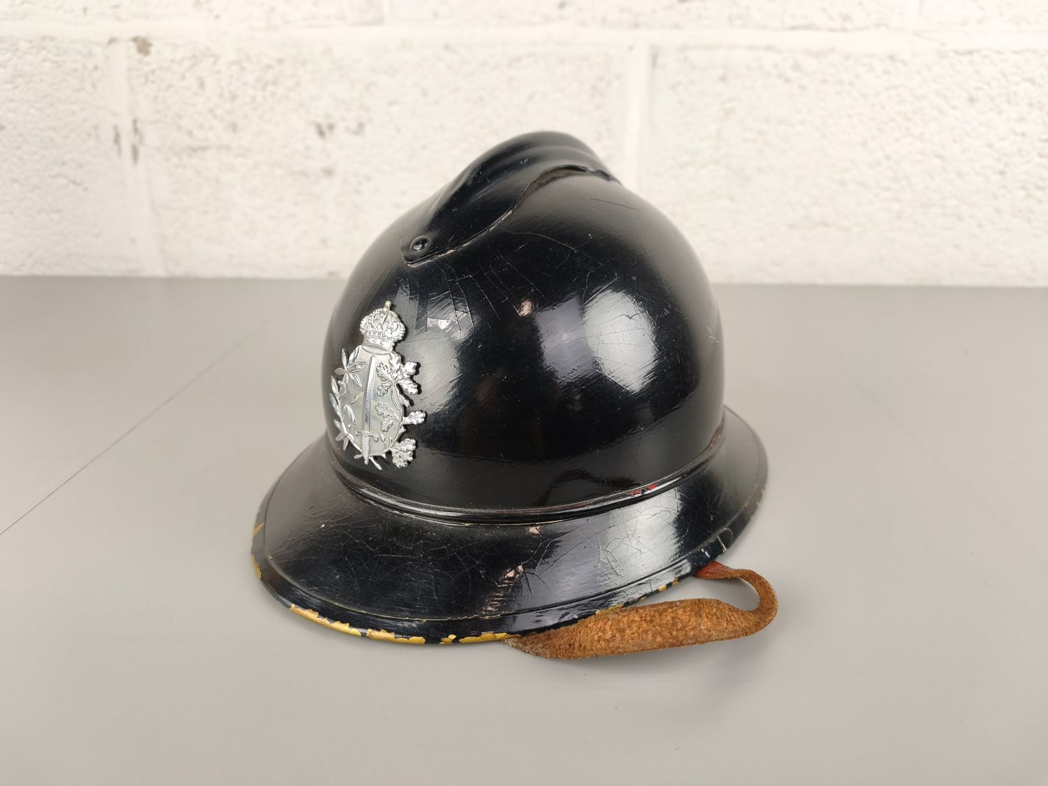 Belgian cork police helmet