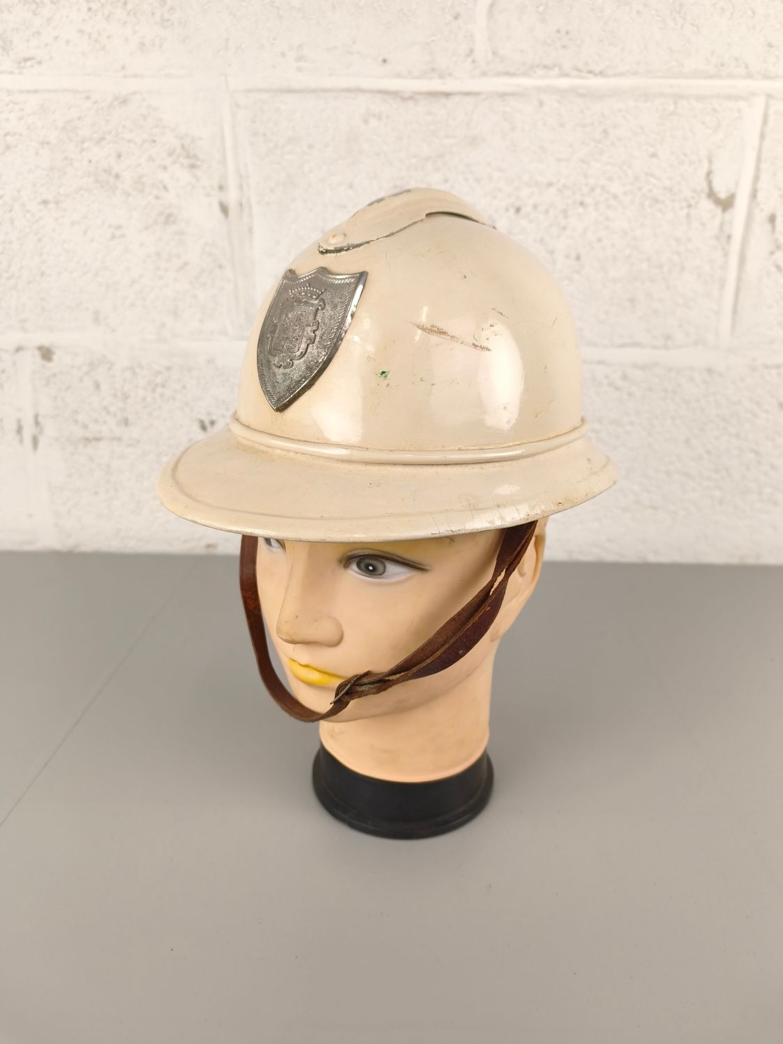 Belgian cork police helmet