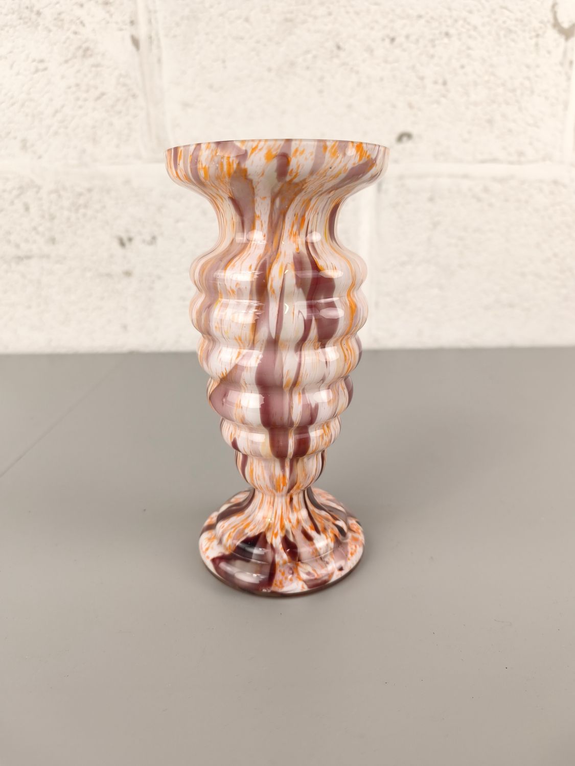 Bohemian art glass vase