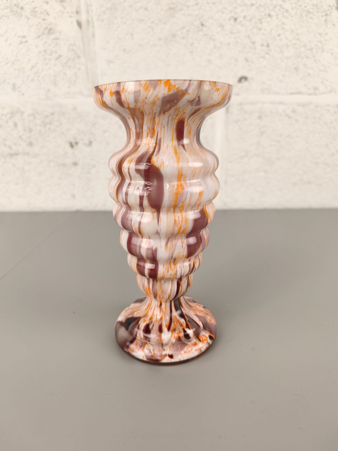 Bohemian art glass vase