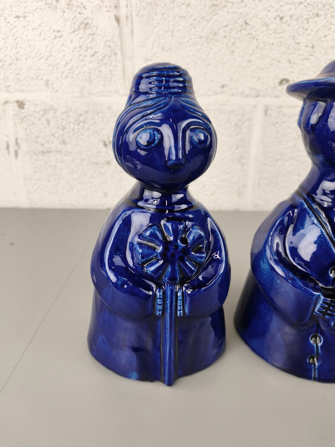 Pair of vintage ceramic J.F. Belarti statues