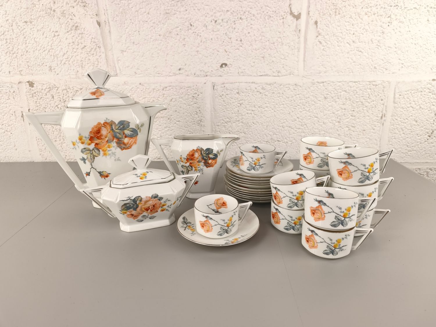 Art deco te set, 12pers. Bloch &amp; Co