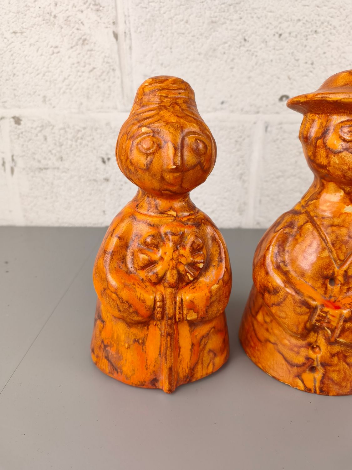 Pair of vintage ceramic J.F. Belarti statues