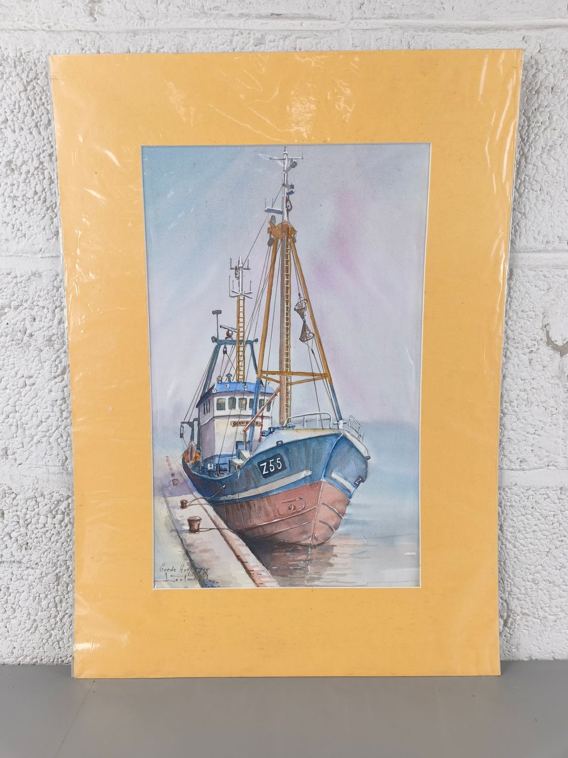 Walter Lootens - watercolor - Fishing boat 'goede hoop'