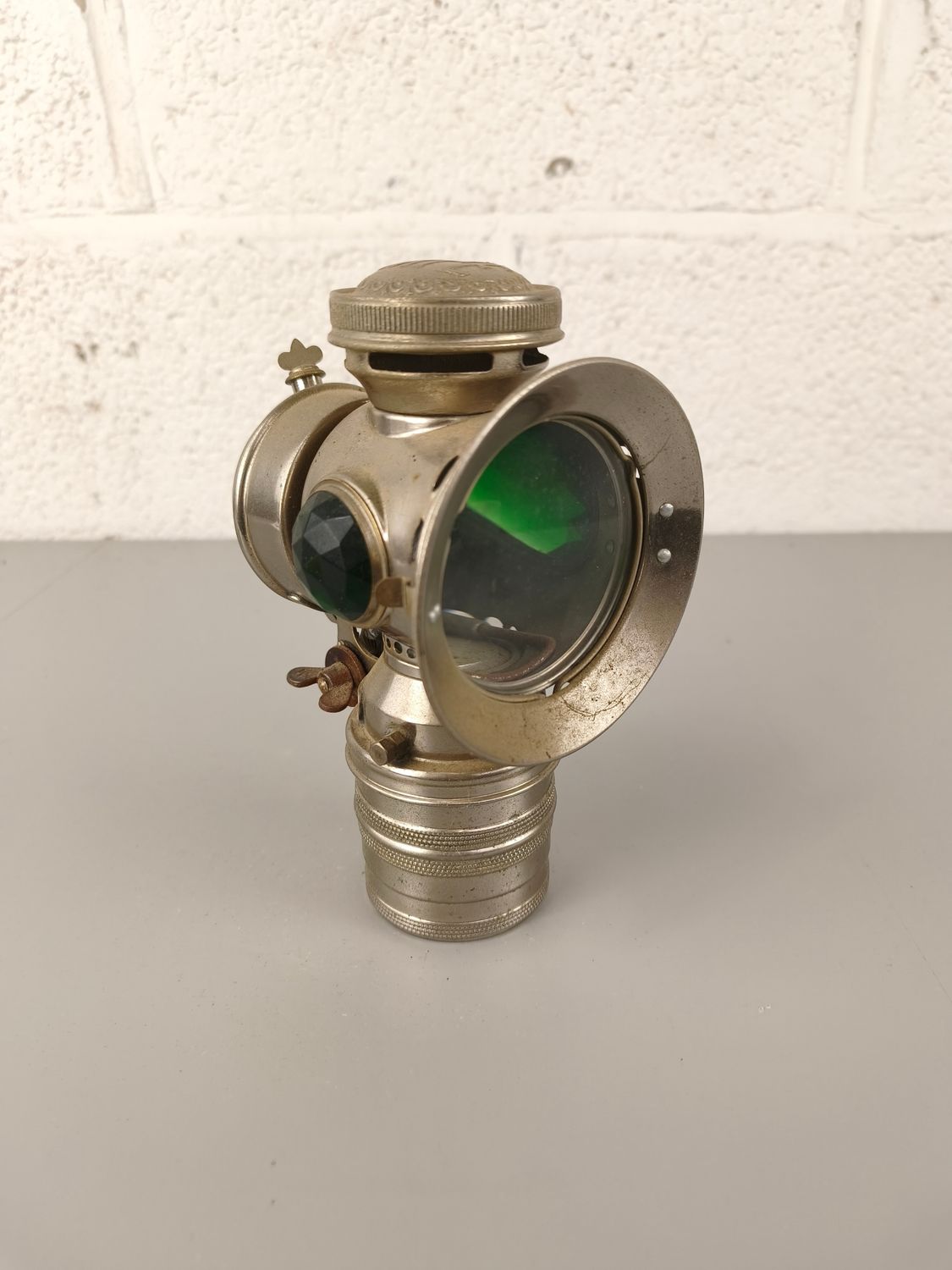 Antique carbid bicycle light