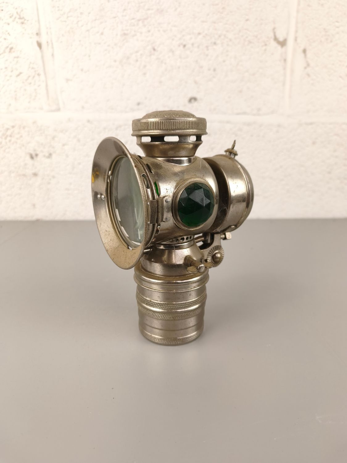Antique carbid bicycle light