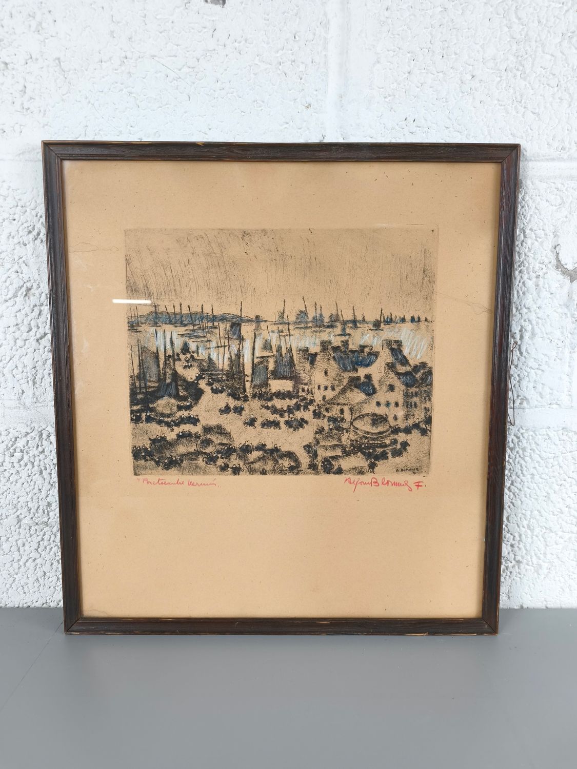 Alfons Blomme - colored etching