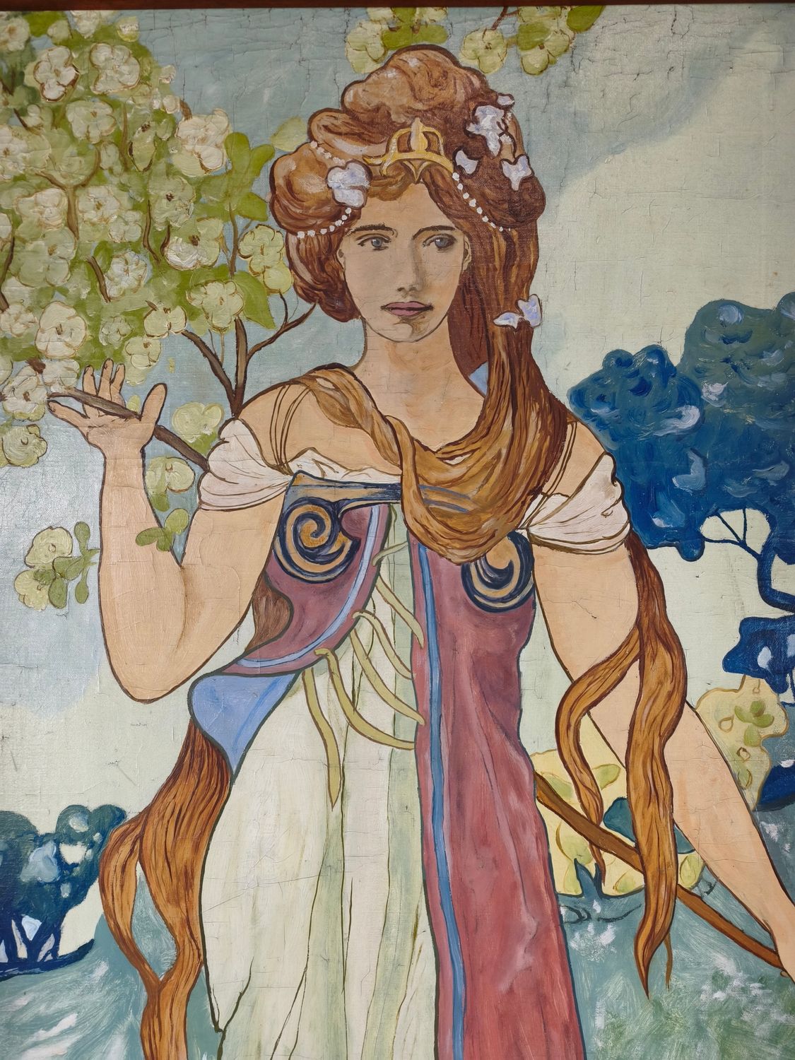 Large art nouveau painting