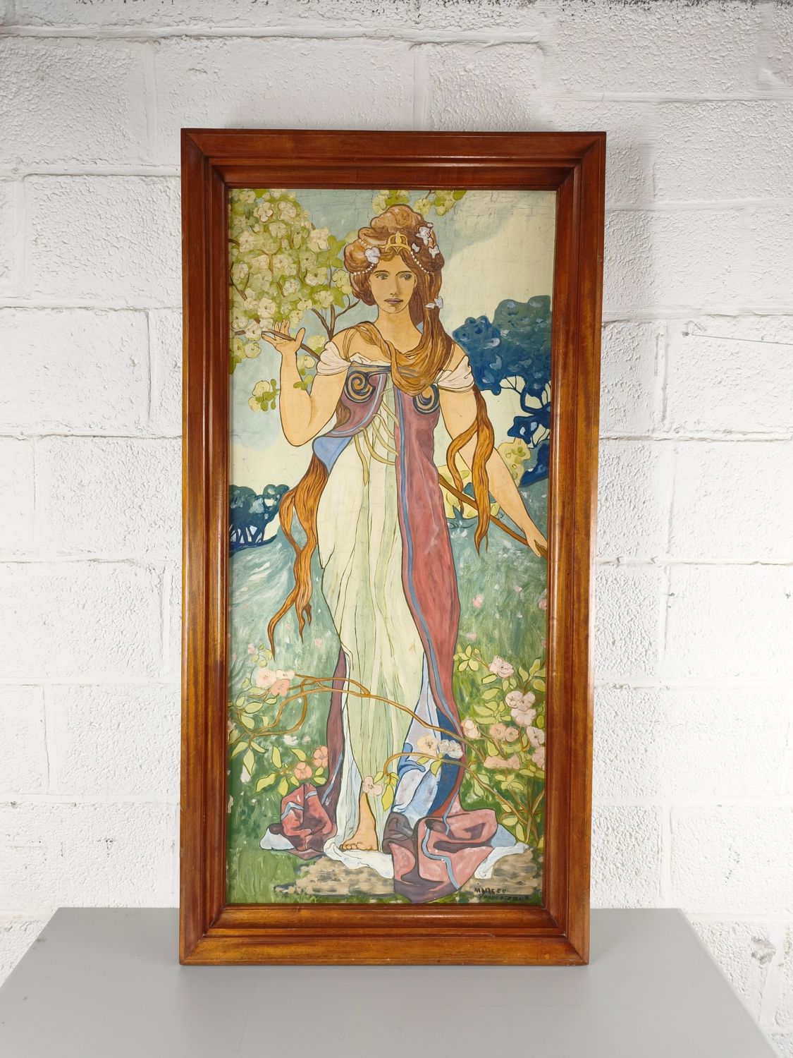Large art nouveau painting