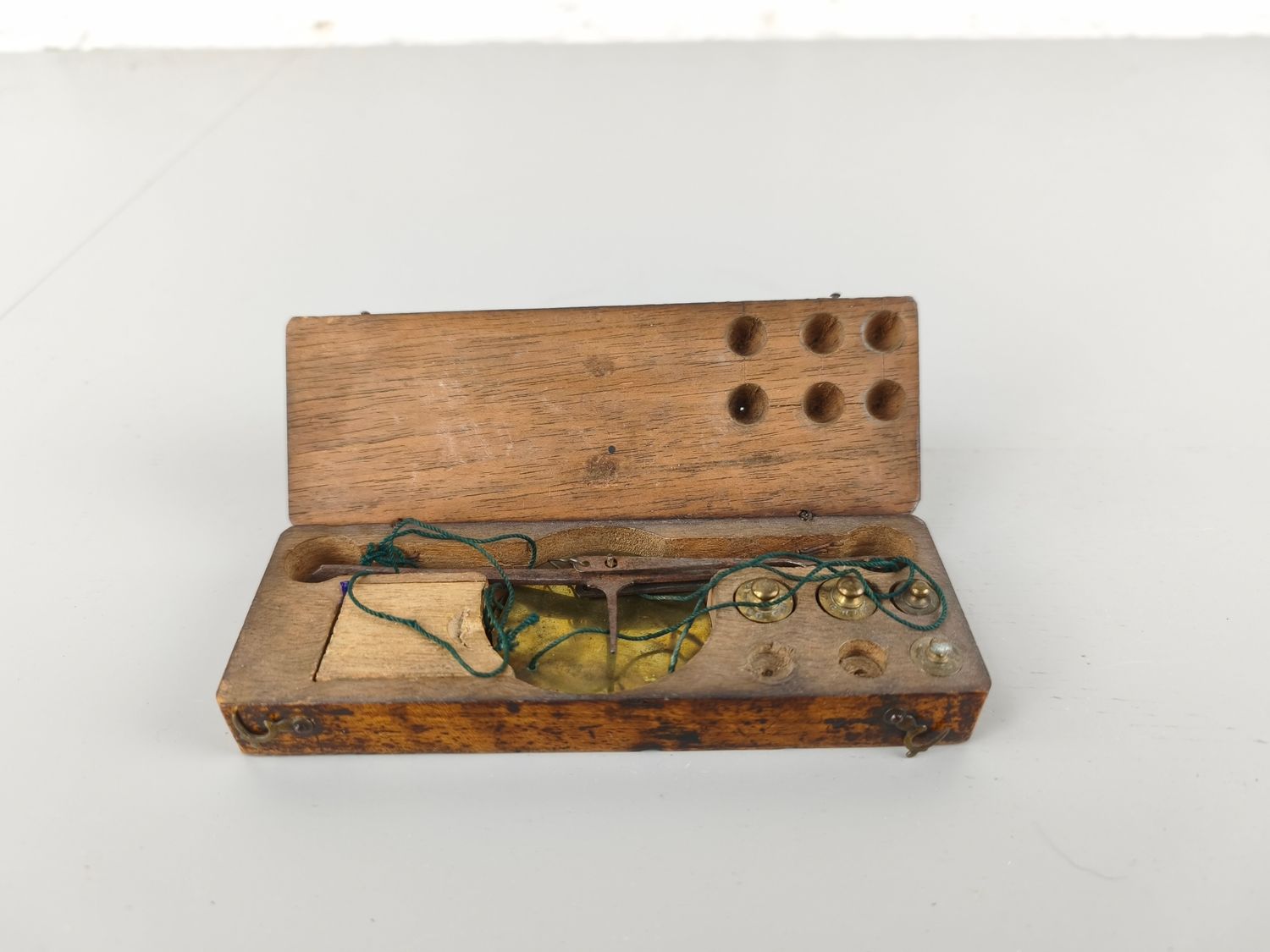 Antique 19th century coins / gold scale