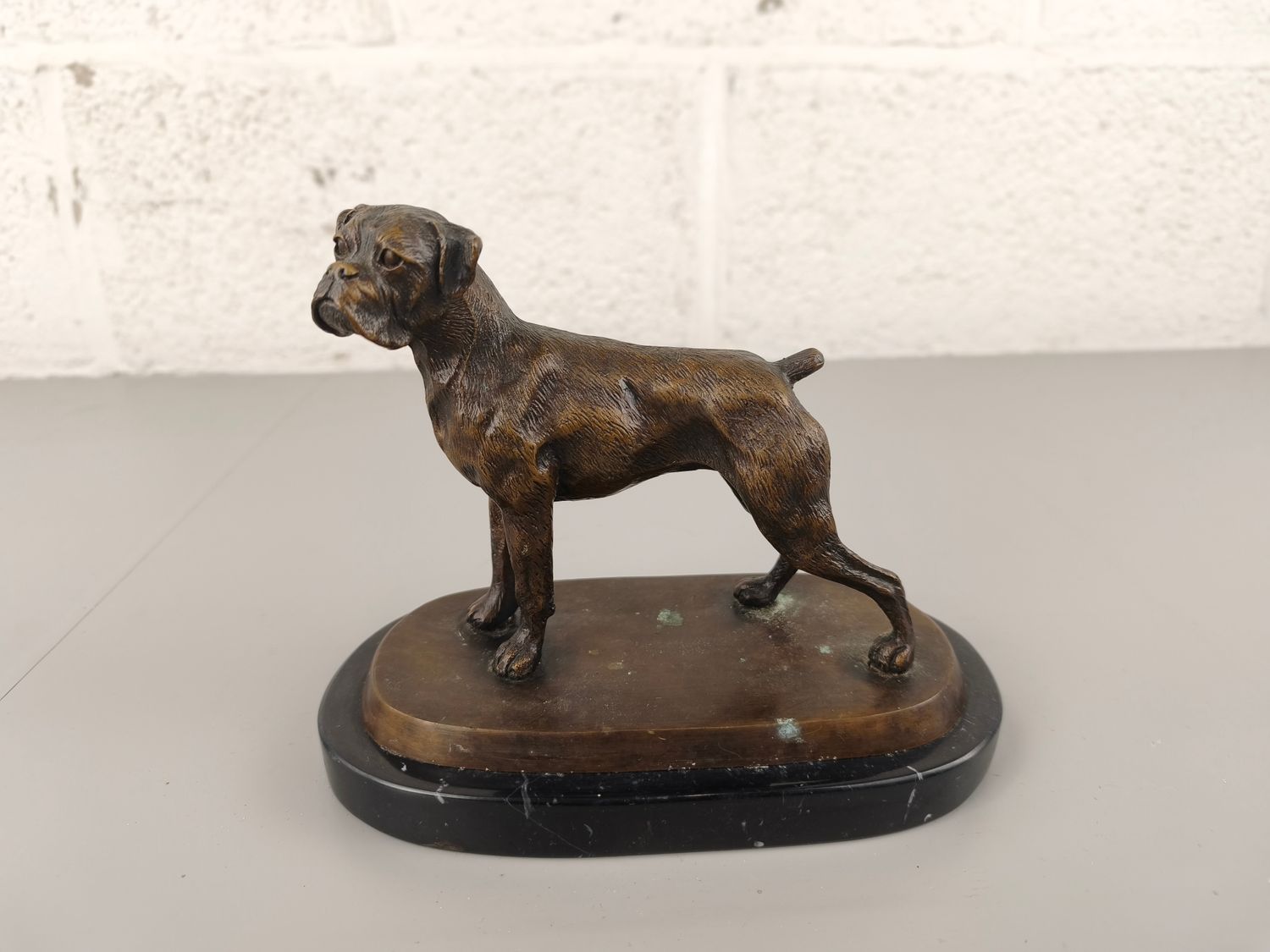 Bronze statue of a boxer