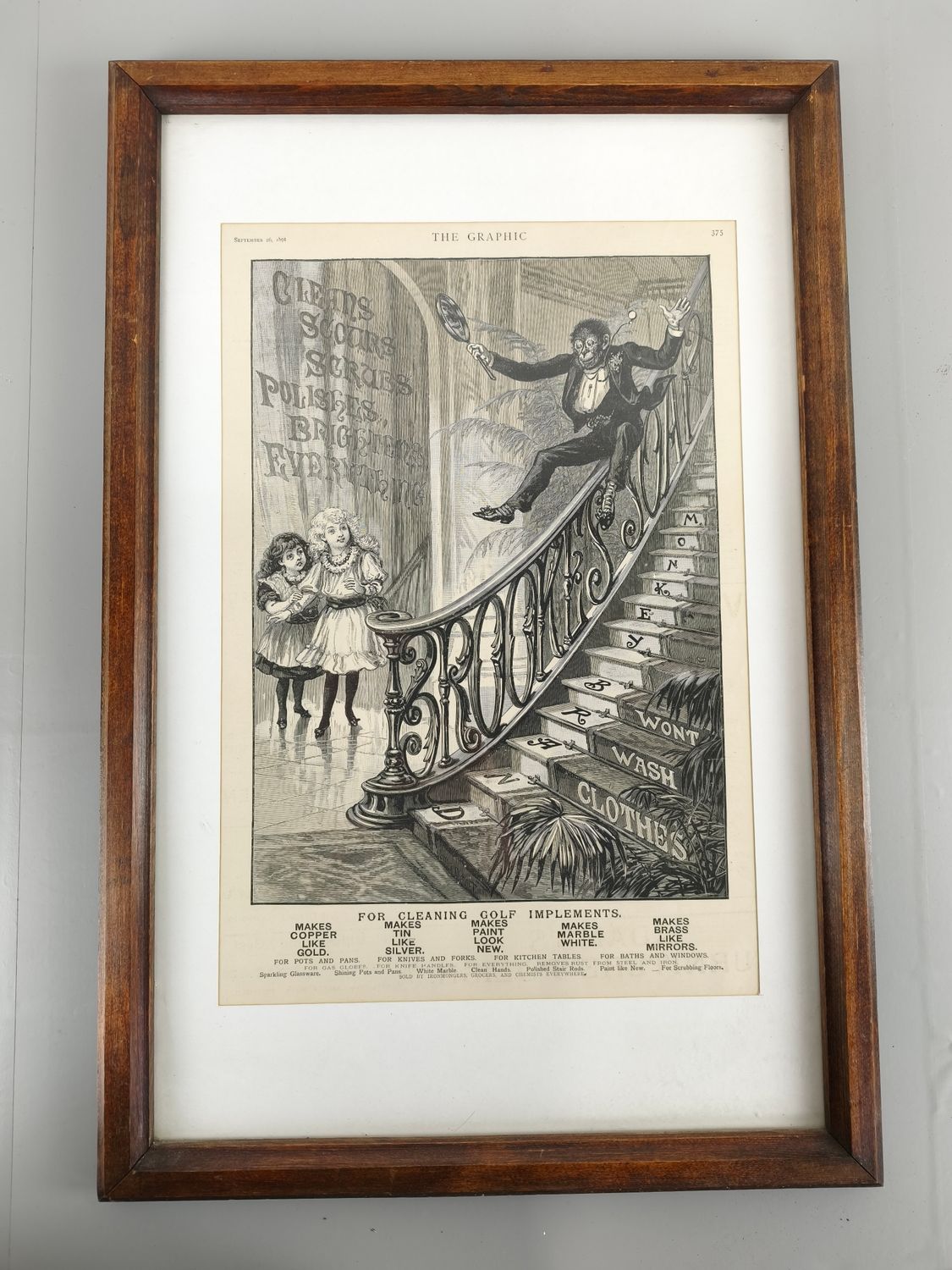 Old Monkey Brand soap advertisement 1891