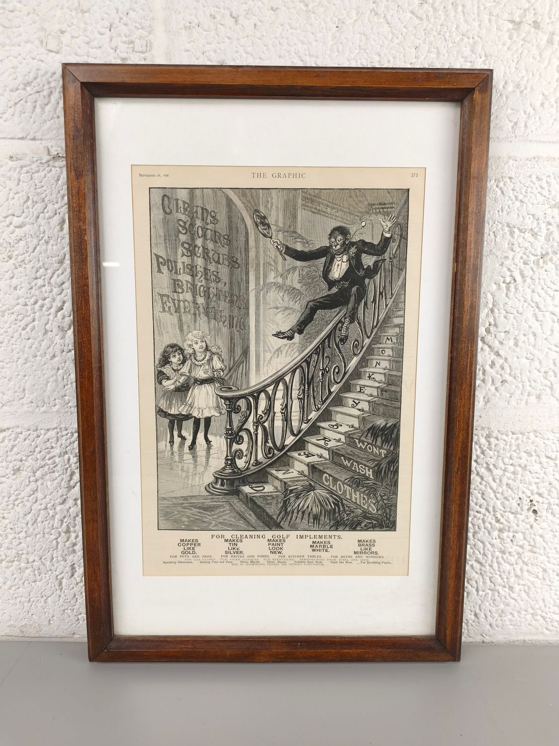 Old Monkey Brand soap advertisement 1891