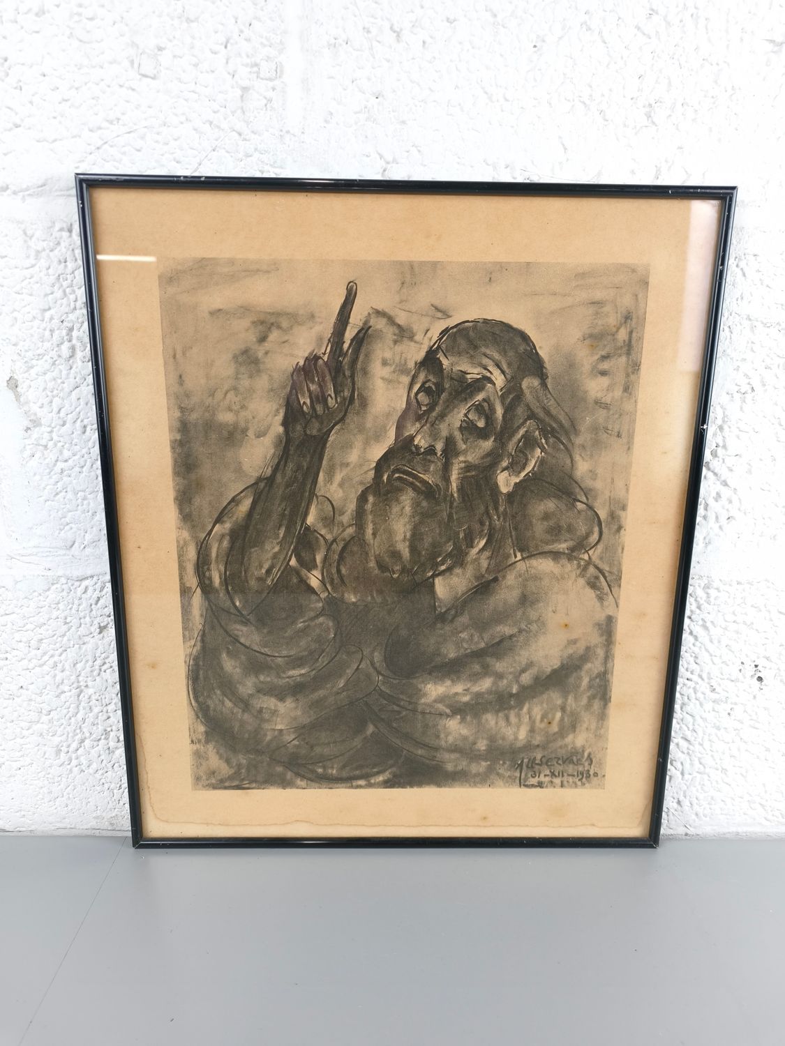 Albert Servaes - etching - De wijsgeer