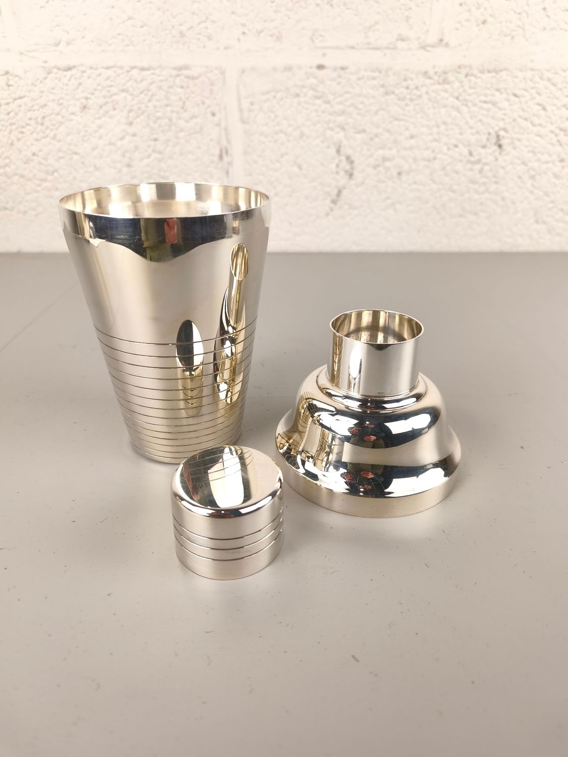 Silver-plated cocktail shaker